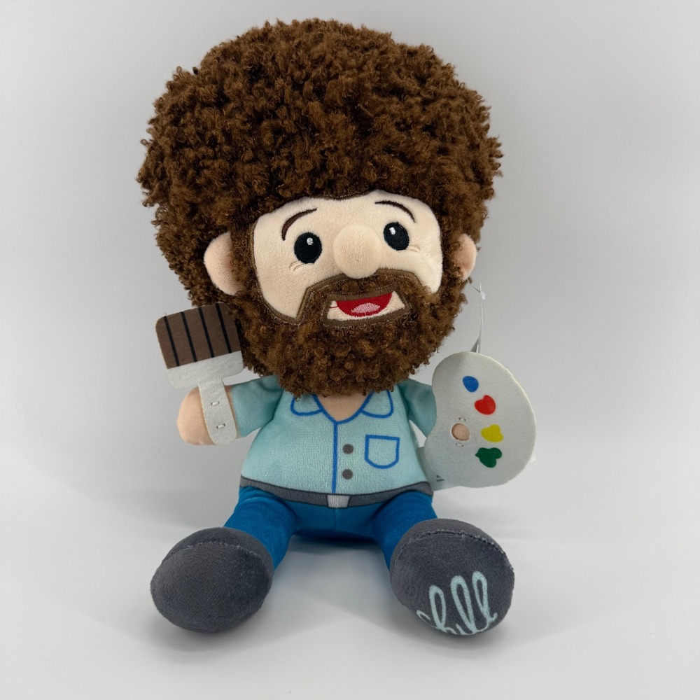 Bob Ross Plush Figure Fiesta Artist with Palette and Brush‎ 14" Chill NEW